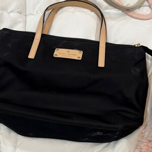 Kate Spade Black and Tan Small Tote Bag